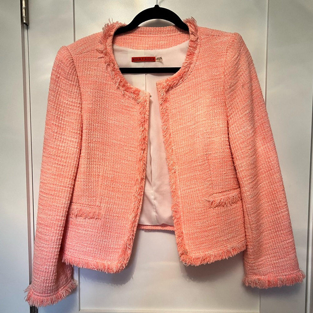 Alice & Olivia Peach Blazer- Size Large